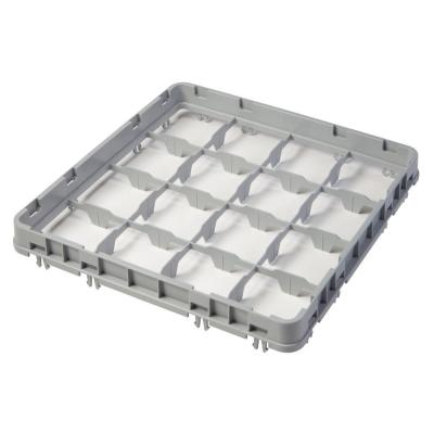 Nástavec koše half drop 500x500 mm šedý, model E2, Cambro, počet přihrádek: 16 (4x4), rozměr přihrádky: 111x111 mm, Světle šedá…